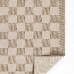 Checkered Outdoor Rug -  Gray, 2' x 3'