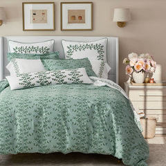 Climbing Vines Classic Cool Cotton Percale Sham - Sage Green, Standard