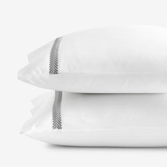 Hewett Luxe Smooth Egyptian Cotton Sateen Pillowcase Set - Gray, King