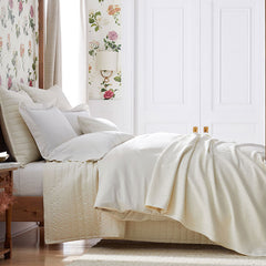 Premium Smooth Wrinkle-Free Sateen Quilted Sham - Ivory, Standard