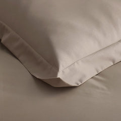 Premium Smooth Supima® Cotton Wrinkle-Free Sateen Flat Bed Sheet - Light Birch, Deep Pocket Cal. King