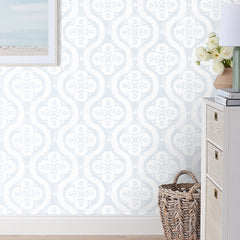 Chateau Removable Wallpaper - Sky Blue, Swatch