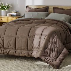 Classic Cool Cotton Percale Comforter - Coffee, Full