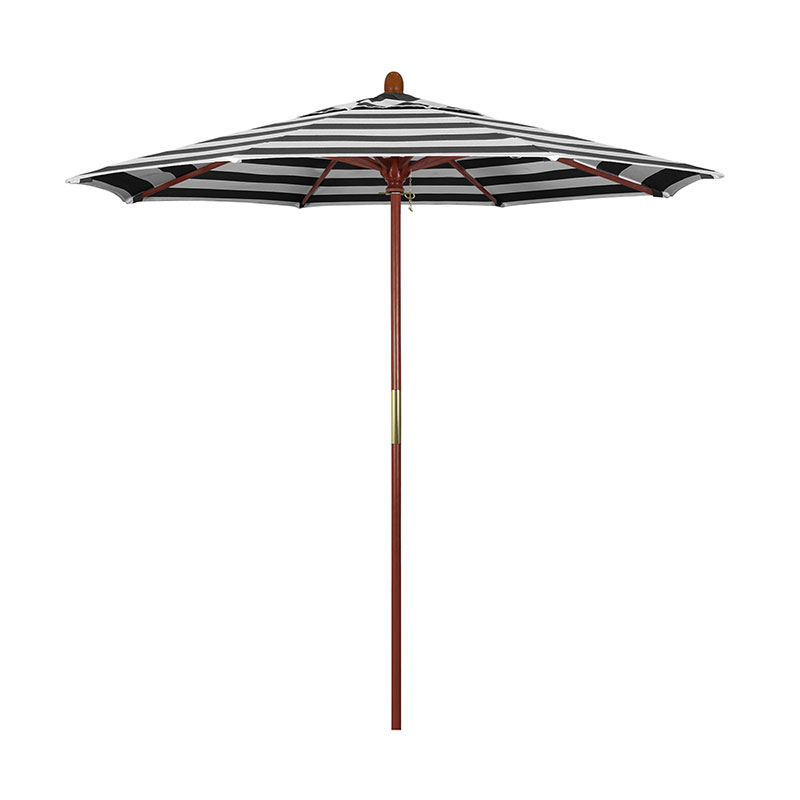 Round Outdoor Patio Umbrella, Wood with Manual Lift - Cabana Classic, 7.5'