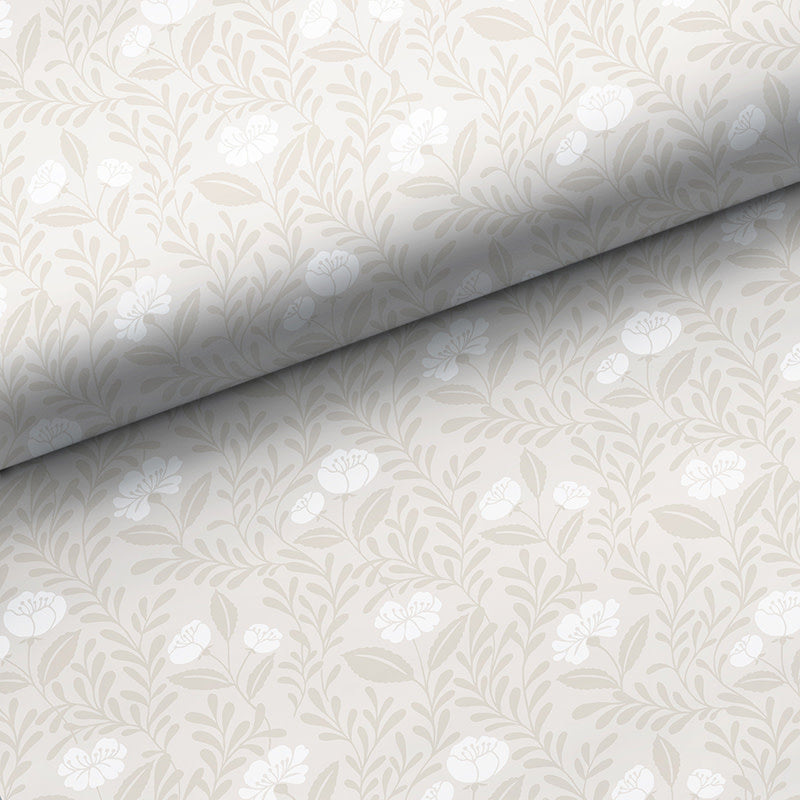 Ava Traditional Wallpaper - Vine Natural, Roll