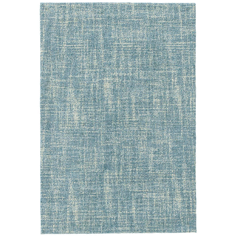 Crosshatch Hand Hooked Wool Rug -  Aegean Blue, 2' x 3'
