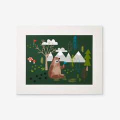Bear Camp Wall Art - Green