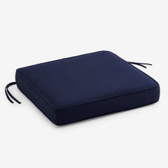 Replacement Boxed Edge Chair Cushion - Navy, 21 in. x 19 in.