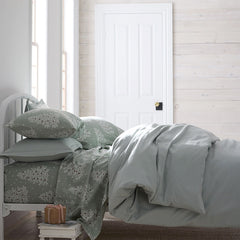 Luxe Ultra-Cozy Cotton Velvet Flannel Duvet Cover Cloud Blue, Full/Queen