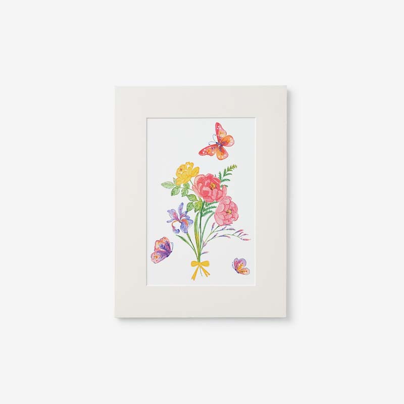 Butterflies & Flowers Wall Art - Pink
