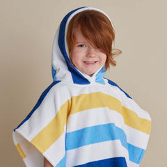 Hooded Poncho - Racer Stripe