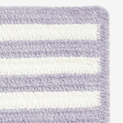 Chenille Border Stripe Handwoven Reversible Rug - Lilac, Swatch