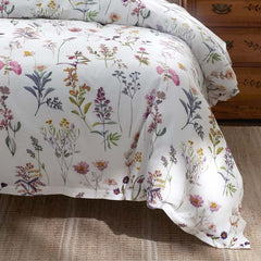 Blooming Garden Classic Smooth Sateen Pillowcase Set - White Multi, King