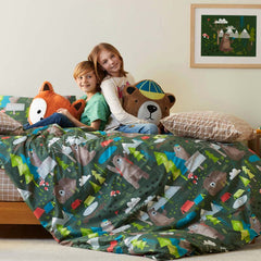 Bear Camp Classic Cool Organic Cotton Percale Sham - Green Multi, Standard