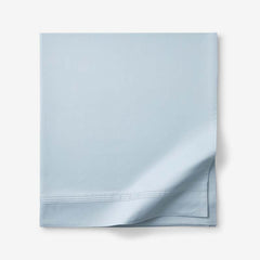 Luxe Smooth Egyptian Cotton Sateen Flat Bed Sheet - Sky Blue, Twin/Twin XL