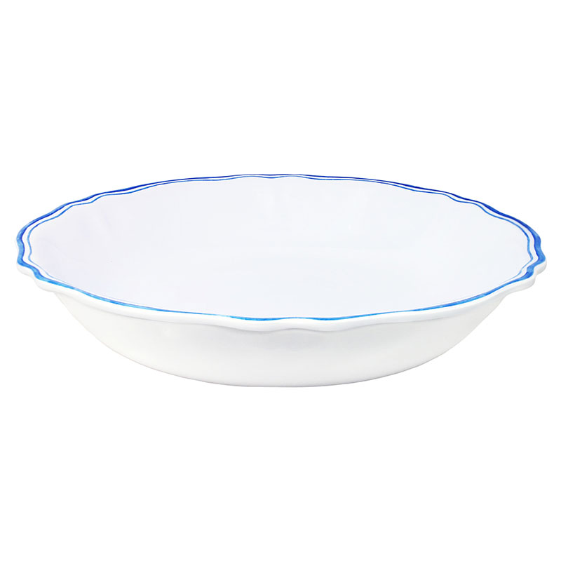 Maison Melamine Serving Bowl - White/Blue