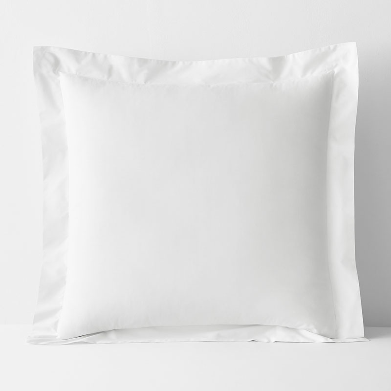 Classic Cool Cotton Percale Sham - White, Euro