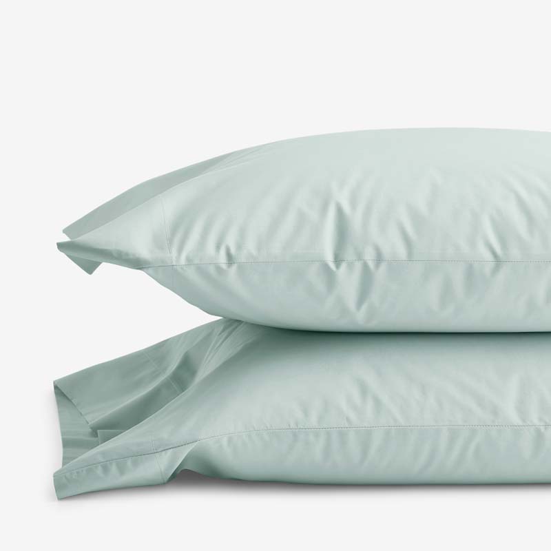 Classic Cool Cotton Percale Pillowcase Set - Sea Mist, King