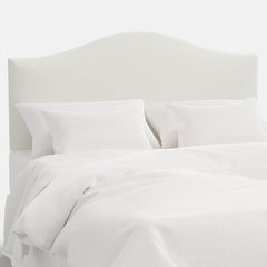 Saddle Textured Linen Headboard - White, Cal King