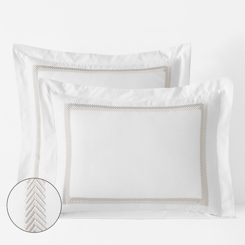 Hewett Luxe Smooth Egyptian Cotton Sateen Sham - Taupe, King