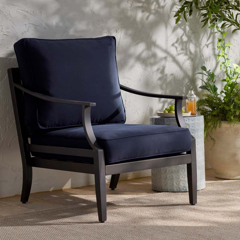 Deep Seat Chair & Seatback Cushion - Navy, Medium
