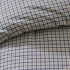 Classic Stripes and Plaids Cool Yarn-Dyed Cotton Percale Comforter - Mini Check Multi, Full/Queen