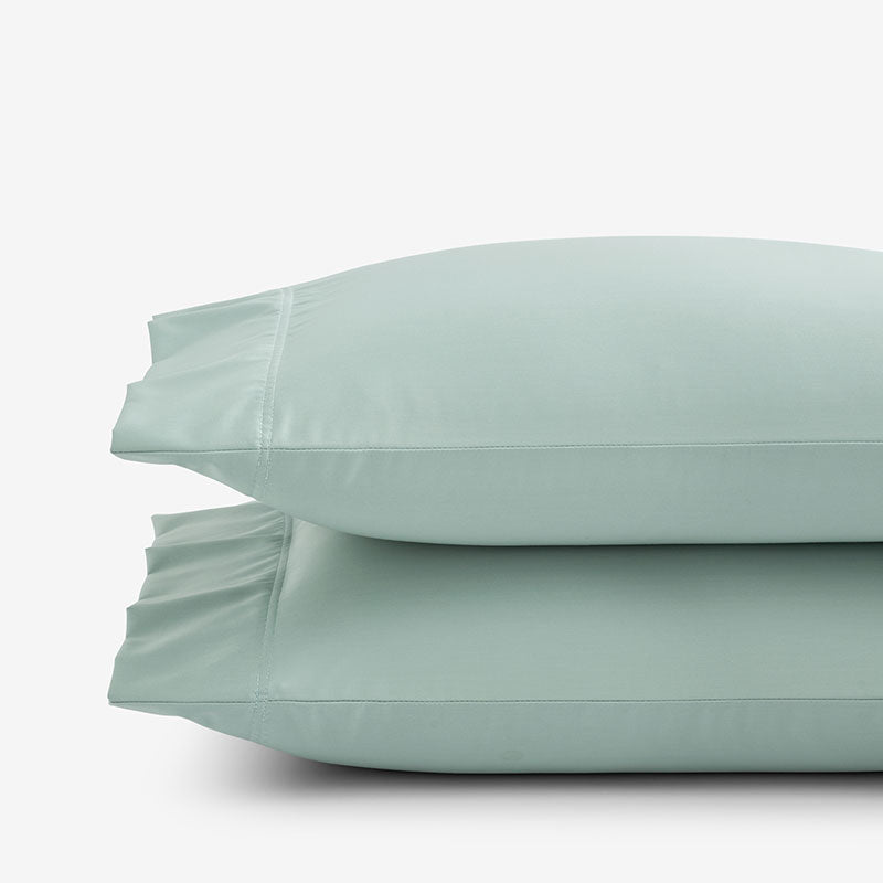 Premium Smooth Supima® Cotton Wrinkle-Free Sateen Pillowcase Set - Sea Mist, Standard