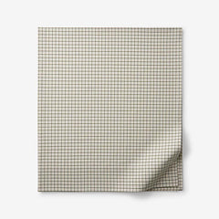 Classic Stripes and Plaids Cool Yarn-Dyed Cotton Percale Flat Bed Sheet - Mini Check Green, King/Cal. King