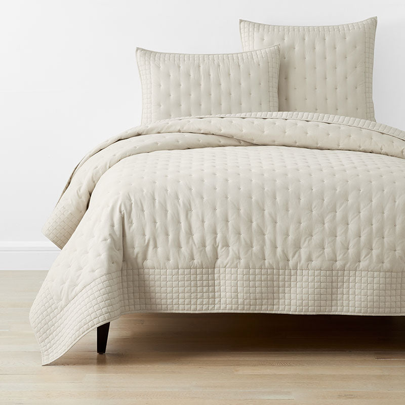 Pintuck Quilt - Oatmeal, Twin