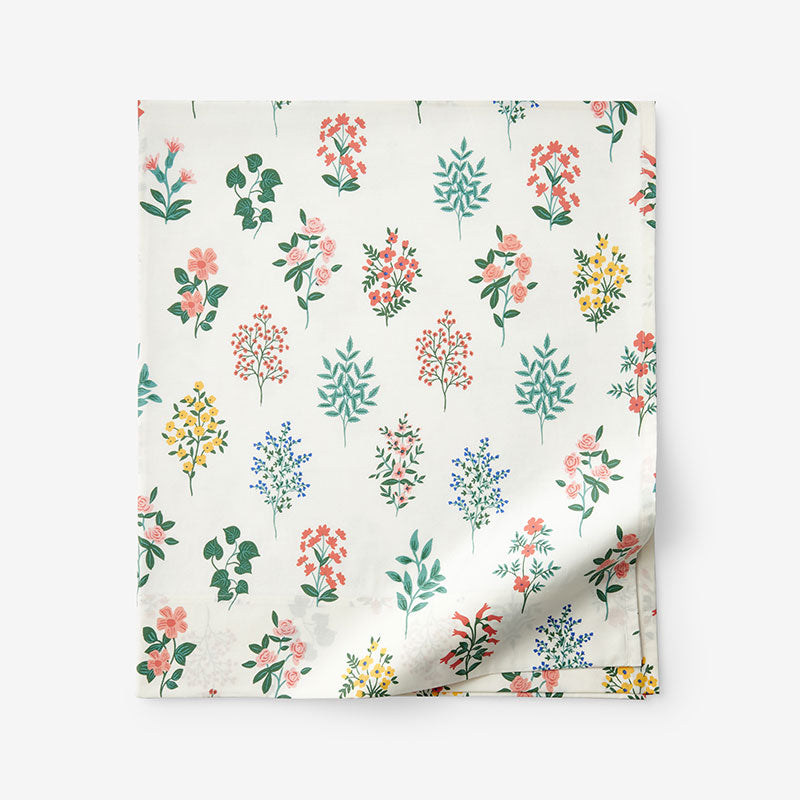 Hawthorne Classic Cool Percale Flat Bed Sheet - Ivory Multi, Queen