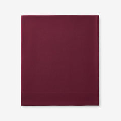 Classic Ultra-Cozy Cotton Velvet Flannel Flat Bed Sheet - Merlot, Twin/Twin XL