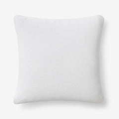 Classic All Season Breathable Cotton Knit Decorative Pillow Cover - White
