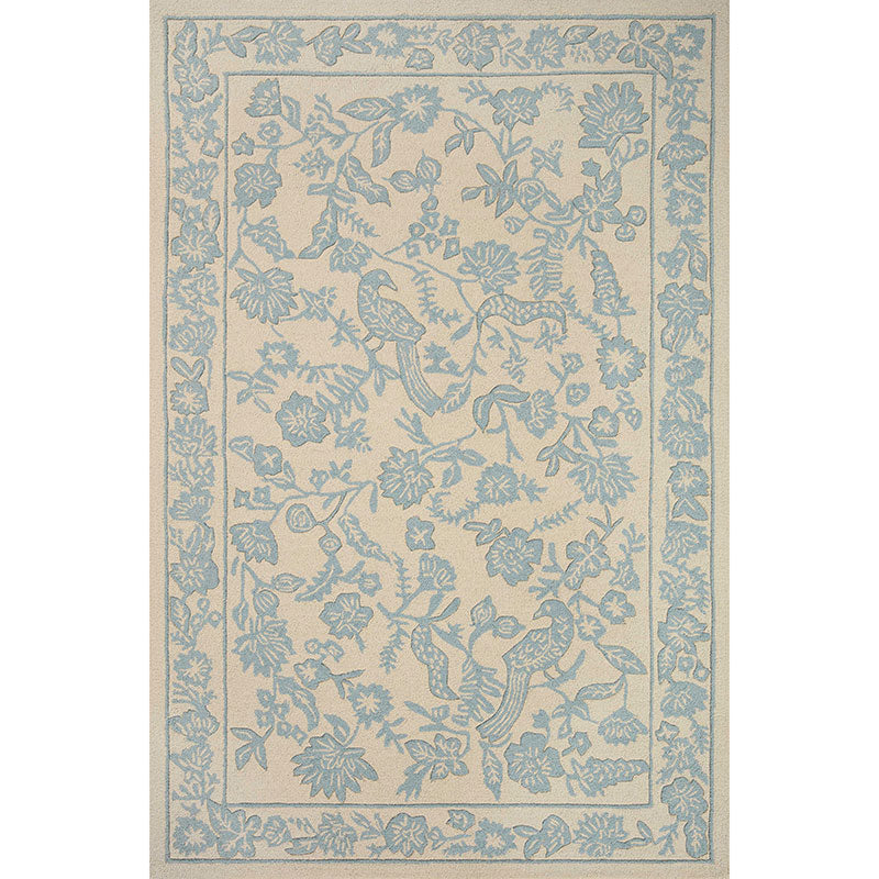 Arboretum Wool Rug - Aviary Periwinkle, 2' 3" x 3' 9"