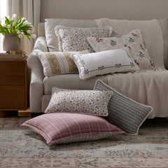 Floral Sprigs Reversible Decorative Lumbar Pillow Cover - Multi, 12 in. x 21 in.