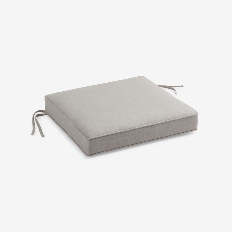 Rain Boxed Edge Replacement Chair Cushion - Silver, 16 in. x 15 in.