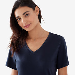 Pima Cotton Nightgown - Navy, S