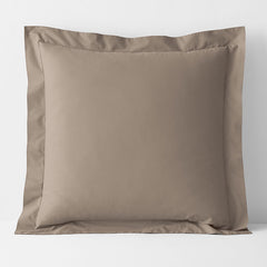 Classic Cool Cotton Percale Sham - Mocha, Euro