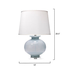 Cornflower Blue Glass Table Lamp - OS