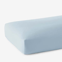 Luxe Smooth Egyptian Cotton Sateen Fitted Bed Sheet - Sky Blue, Twin