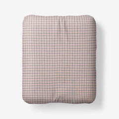Classic Stripes and Plaids Cool Yarn-Dyed Cotton Percale Fitted Bed Sheet - Mini Check Brown, Full