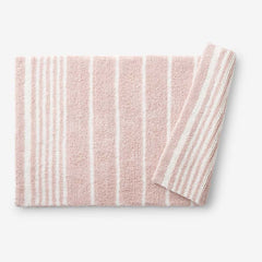 Plush Spa Stripe Bath Rug - Dark Rose Quartz, 24 in. x 40 in.