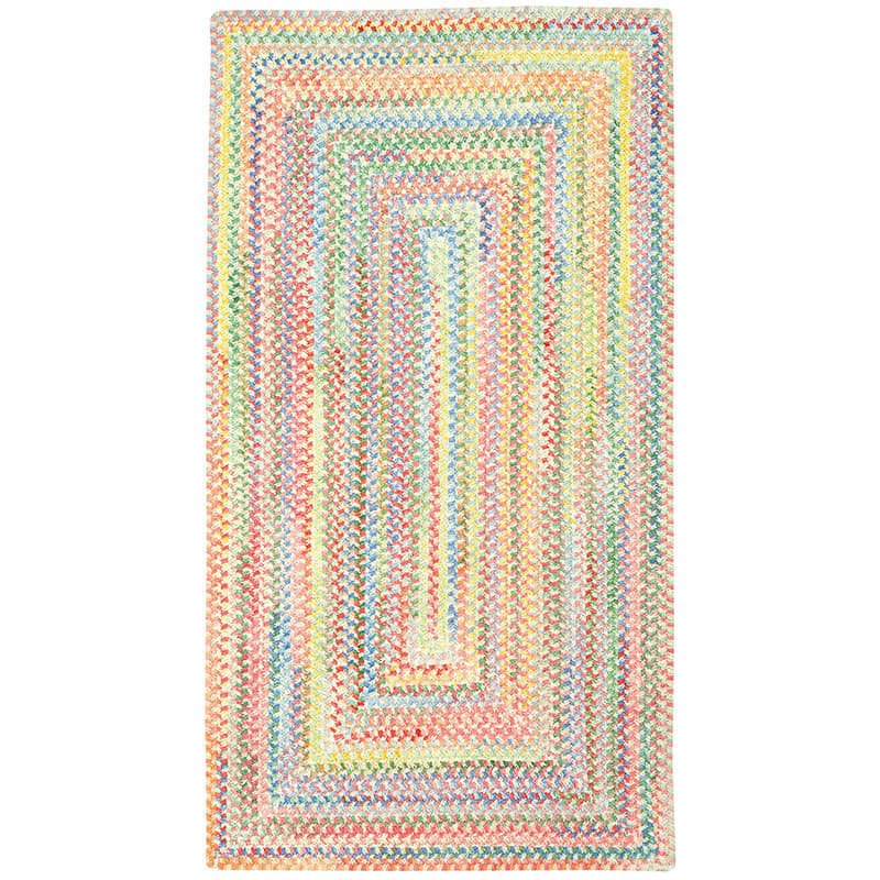 Garden Stripe Reversible Braided Cotton Rug - Multi, 4' x 6'