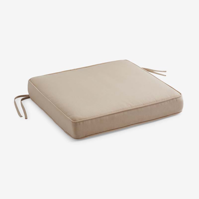 Rain Boxed Edge Replacement Chair Cushion - Antique Beige, 18 in. x 18 in.