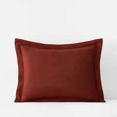 Classic Ultra-Cozy Cotton Velvet Flannel Sham - Rust, King