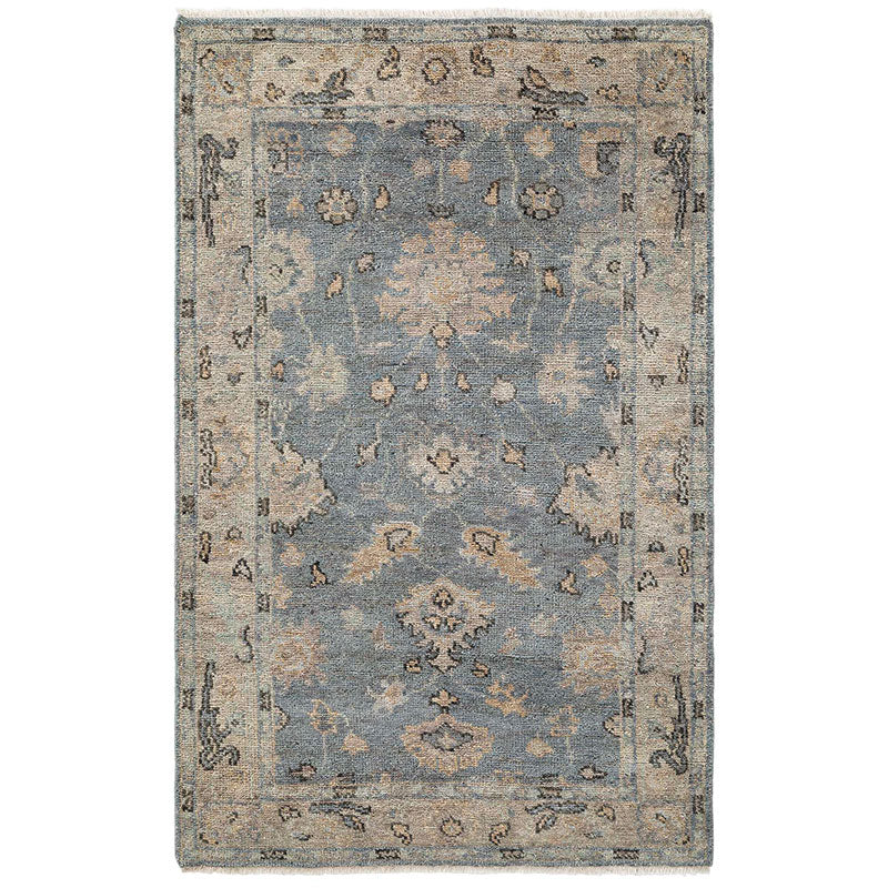 Hand Knotted Persian Wool Rug -  Blue, 5' x 8'