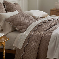 Scallop Quilted Sham - Pinecone, Standard