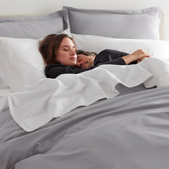 Luxe Ultra-Cozy Cotton Velvet Flannel Flat Bed Sheet White, Queen