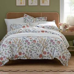 Garden Mirage Classic Cool Cotton Percale Sham - White Multi, Euro