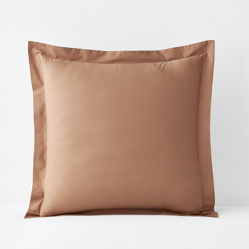 Classic Cool Cotton Percale Sham - Clay, Euro