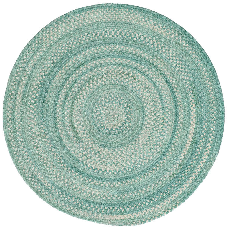 Bambini Braided Chenille Rug - Aqua, 7' Round